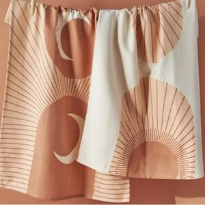 Anthropologie Sun & Moon Dish Towel Boho Neutral Earth Tone
